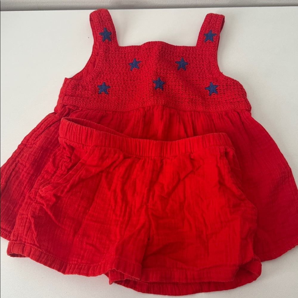 Cat & Jack Baby Top and Bottom set with Blue Star Accents